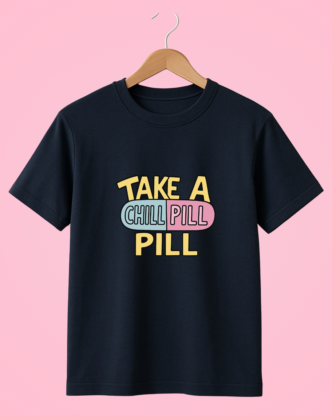 Take a Chill Pill Navy Tee