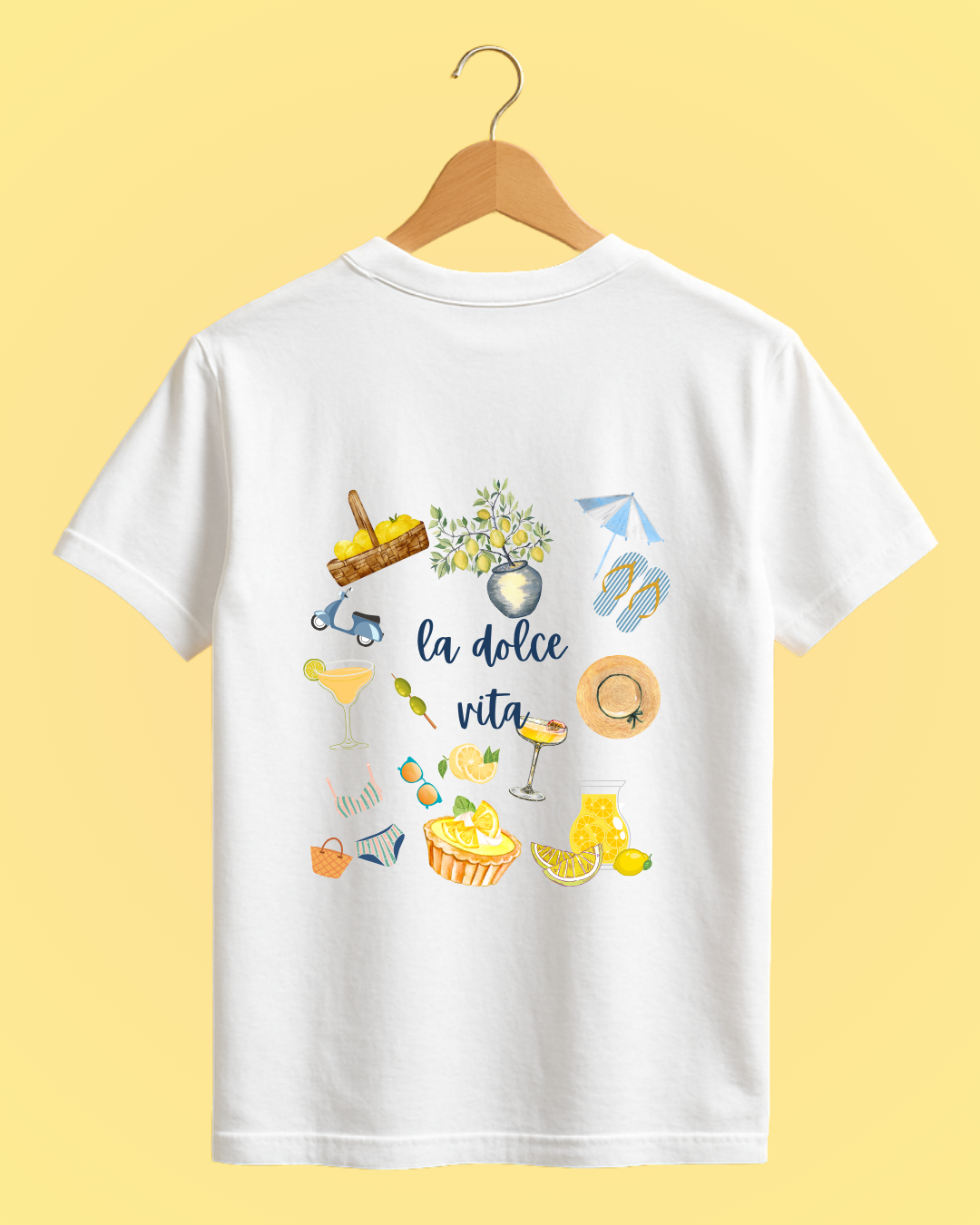 La Dolce Vita - White Relaxed Cotton T-Shirt