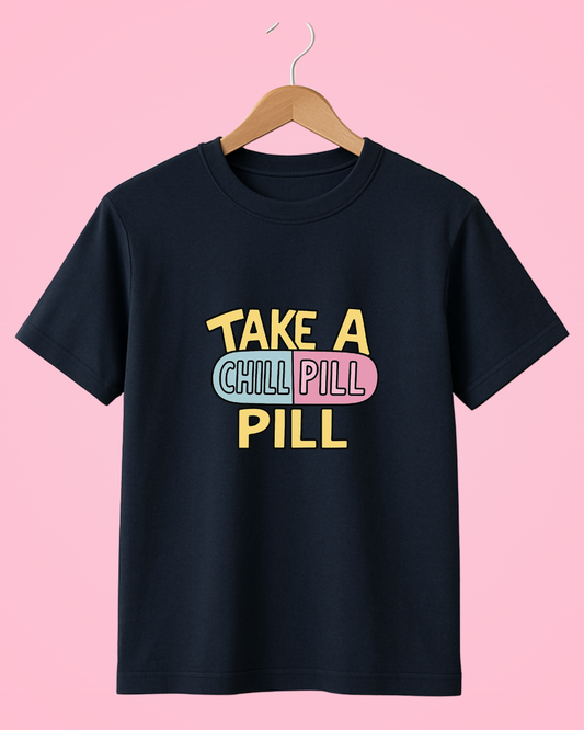 Take a Chill Pill Navy Tee