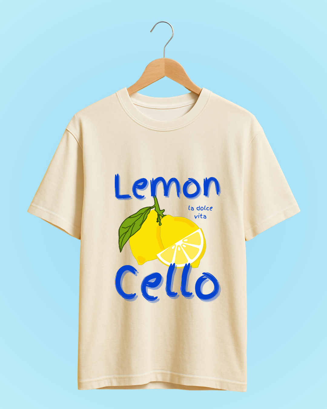 Lemon Cello - Off White Relaxed Cotton T-Shirt