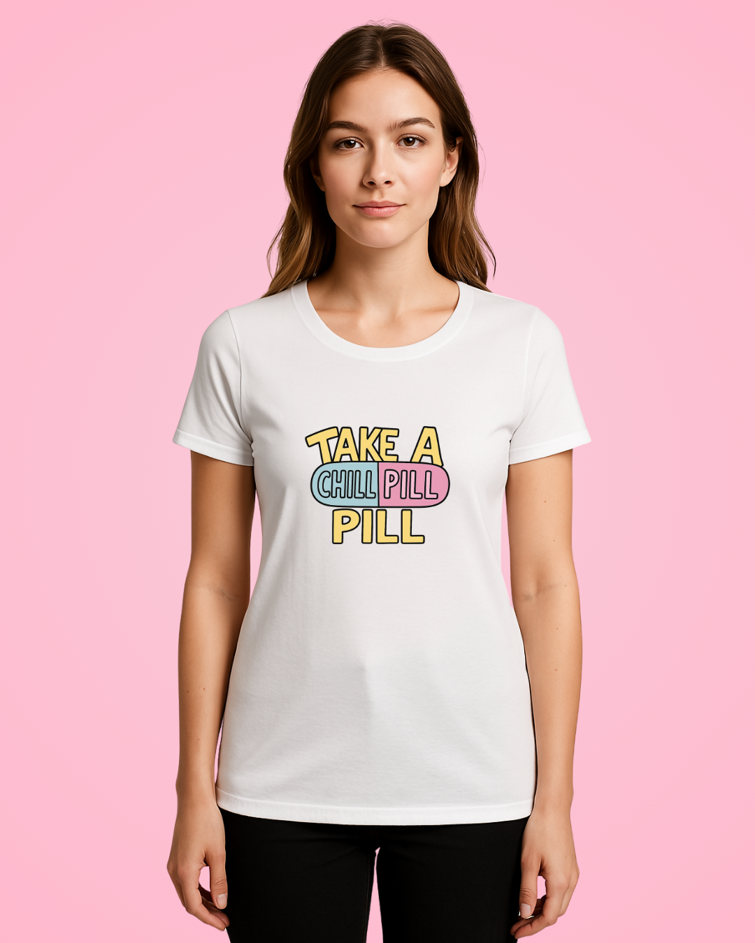 Take A Chill Pill White Tee